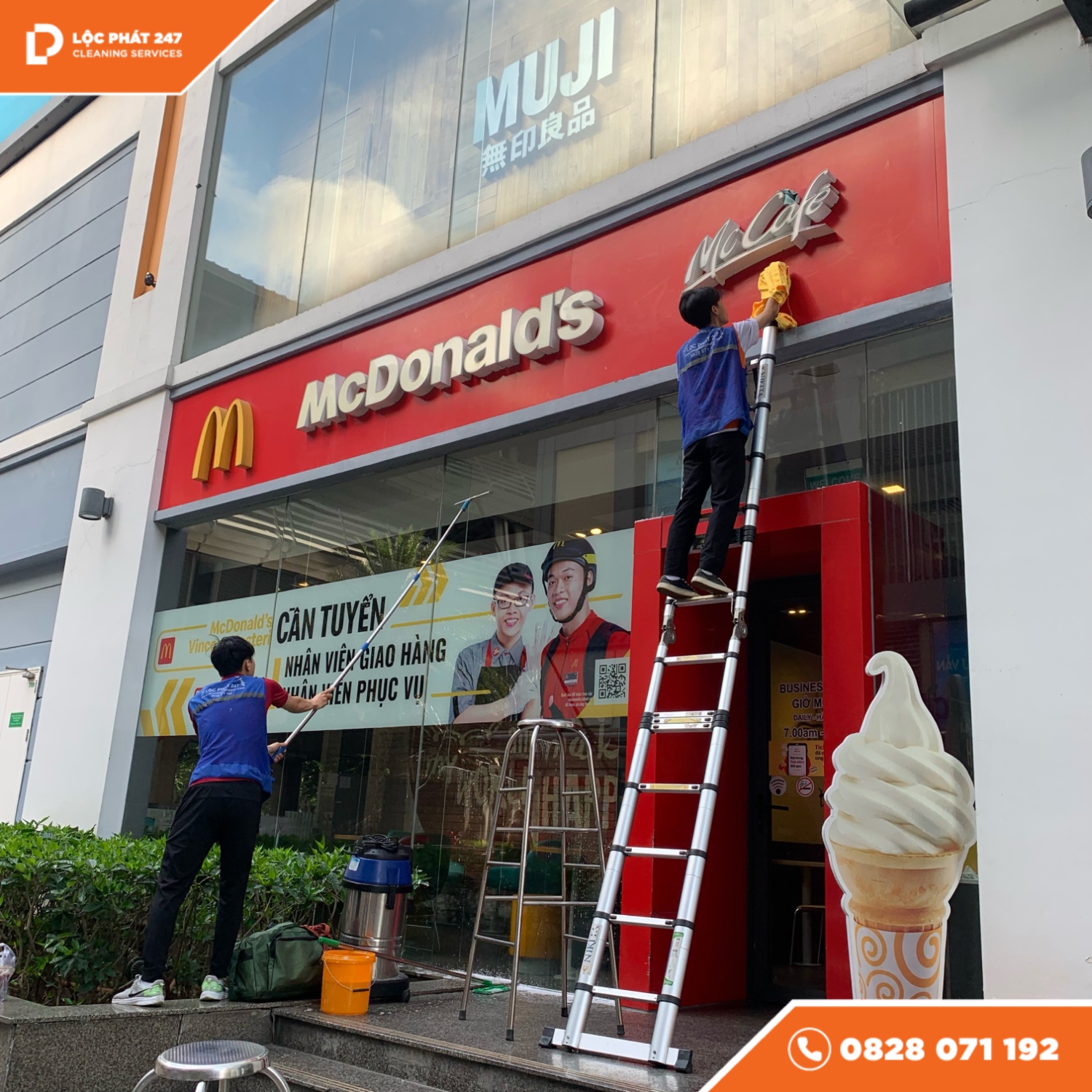 dịch vụ vệ sinh kính nhà hàng