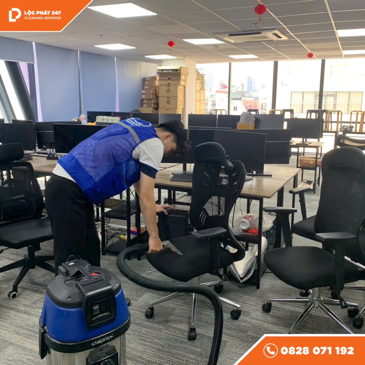 dịch vụ vệ sinh ghế xoay văn phòng