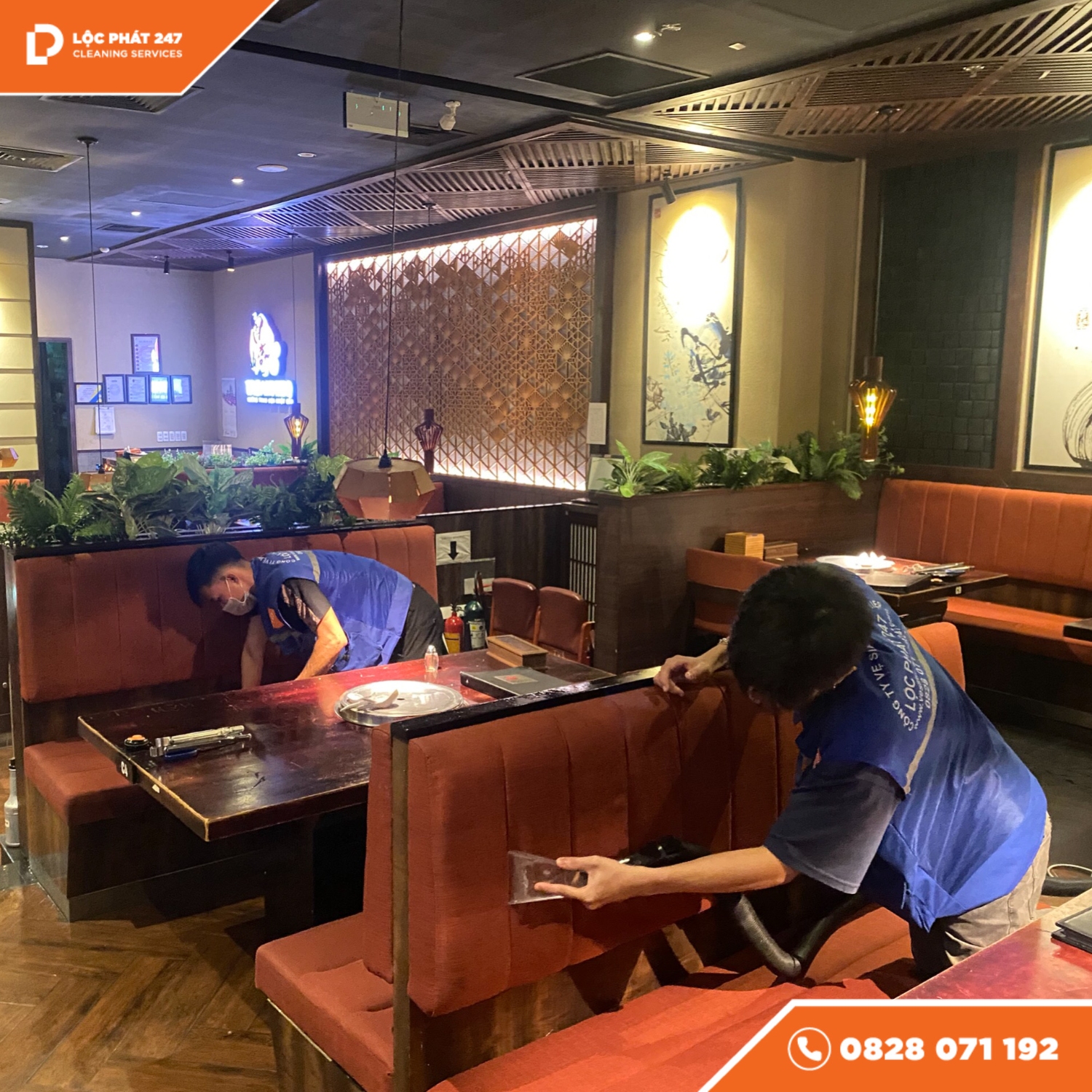 dịch vụ giặt ghế nhà hàng